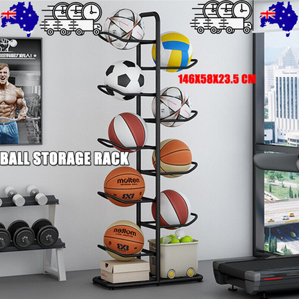 Basketball Soccer Storage Rack Sport Ball Organizer Ball Holder Display Stand.