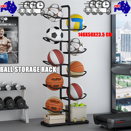 Basketball Soccer Storage Rack Sport Ball Organizer Ball Holder Display Stand.