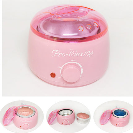 Wax Pot Heater 500ml Hard Wax Bean Removal kit Pink.