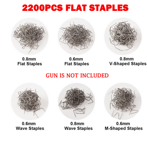 2200PCS Plastic Welder Garage Tool Hot Staple Staplers Bumper Repair Welding Kit.