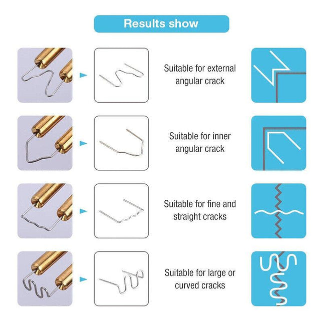 2200PCS Plastic Welder Garage Tool Hot Staple Staplers Bumper Repair Welding Kit.