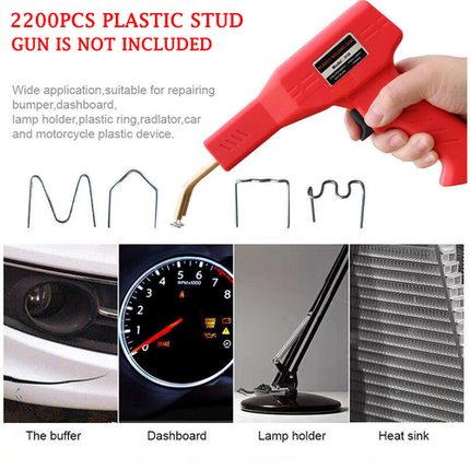 2200PCS Plastic Welder Garage Tool Hot Staple Staplers Bumper Repair Welding Kit.