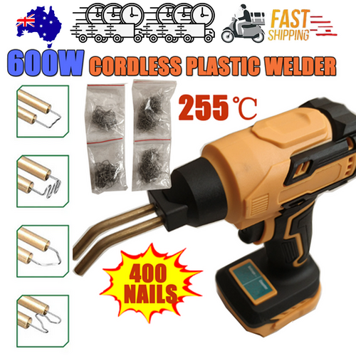 Cordless Plastic Welder Hot Stapler Bumper Repair Welding Machine +400 Staples.