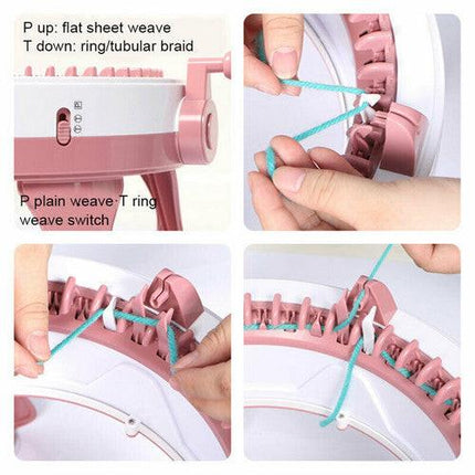 48 Needles DIY Knitting Machine Weaving Swift Yarn Fiber String Ball Wool Winder.
