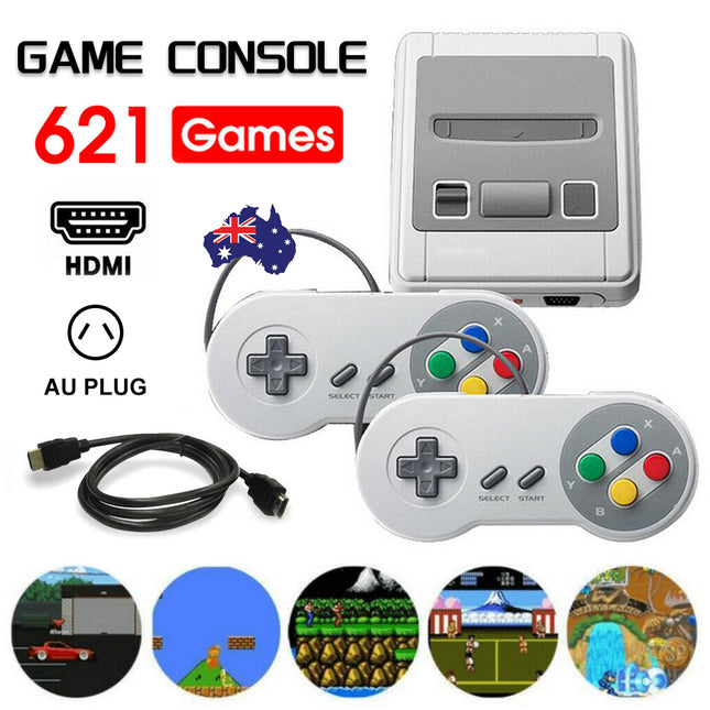 621-IN-1 Retro Classic Mini Handheld Game Console TV HDMI 2 Controller Gamepad.