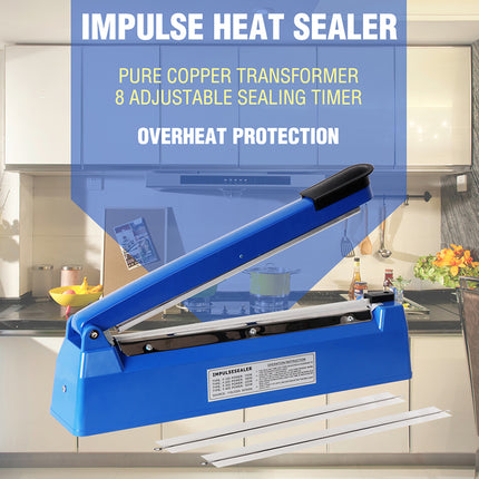 300mm Impulse Heat Sealer Sealing SAA Machine Electric Plastic Poly Bag.