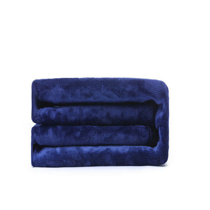 Double-side Flannel Heated Electric Throw Rug Blanket Fast Heating Warm Washable BLUE.