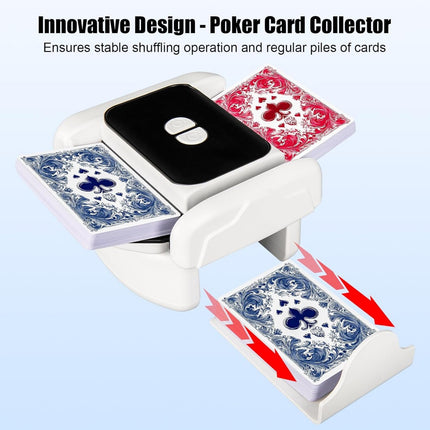 2 Deck Automatic Card Shuffler Board Game Poker Playing Cards Shuffling Machine.