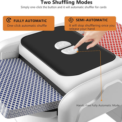 2 Deck Automatic Card Shuffler Board Game Poker Playing Cards Shuffling Machine.
