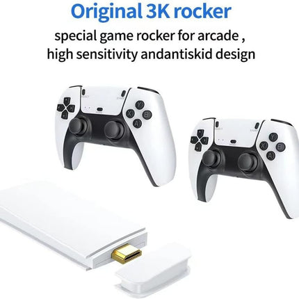 M15 40000+4K HDMI TV Video Game Stick Retro Gaming Console 2 Wireless Controller.