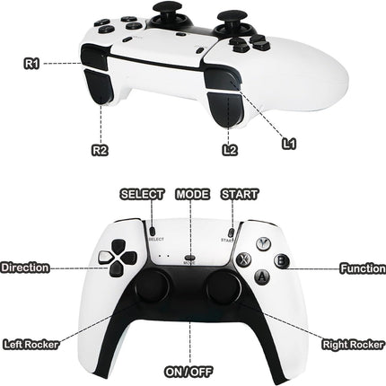 M15 40000+4K HDMI TV Video Game Stick Retro Gaming Console 2 Wireless Controller.