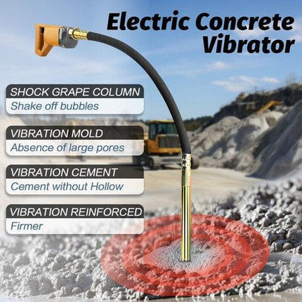Portable Handheld Electric Concrete Cement Mixing Vibrator w/Flexible Hose MAX1800W.