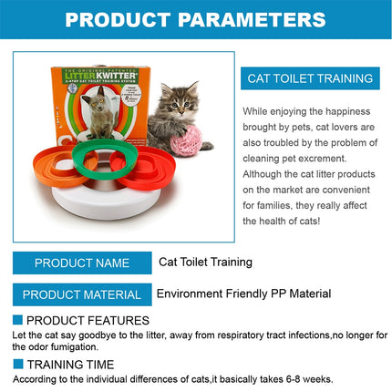Cat Toilet Training System 3 Step Litter Kwitter Pet Training DVD Instruction.