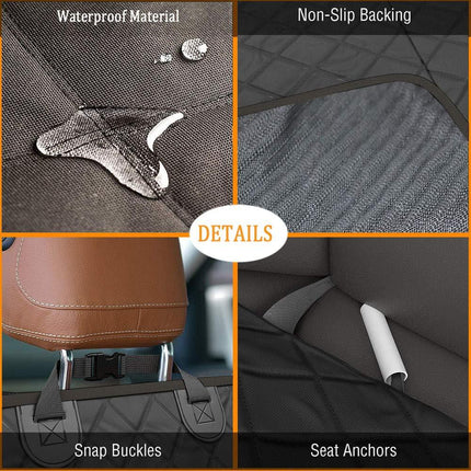 Premium Waterproof Pet Cat Dog Back Car Seat Cover Hammock Nonslip Protector Mat.
