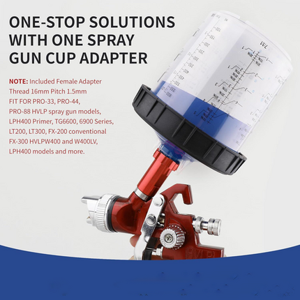50 Sets Paint Spray Gun Cup Lids Liners Kit with Micron Filter  600ML Clear.
