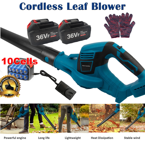 Cordless Garden Leaf Dust Blower Handheld For Makita With 2Battery & Charger 36V.