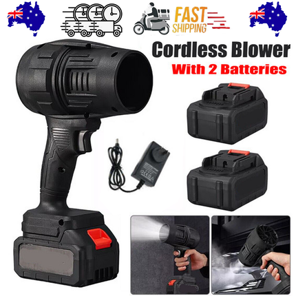 Cordless Blower Portable Handheld Electric Brushless Turbo Jet Fan w/2 Batteries.