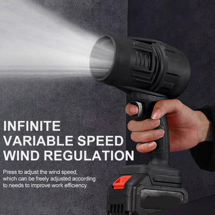 Cordless Blower Portable Handheld Electric Brushless Turbo Jet Fan w/2 Batteries.