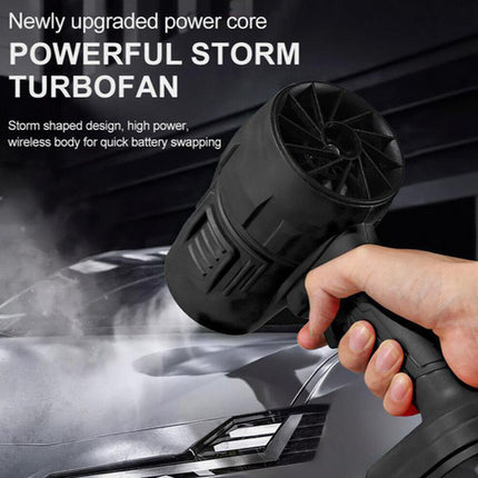 Cordless Blower Portable Handheld Electric Brushless Turbo Jet Fan w/2 Batteries.