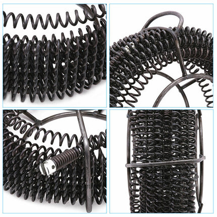 Plumber Drain Snake Pipe Metal Cleaner Pipeline Sewer 12M + 6 Drill Bit Tool DIY.