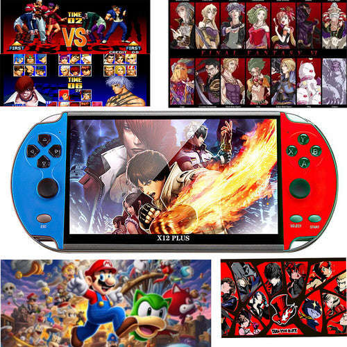 20000+ Retro Games 7 inch Handheld Game Consoles Portable Games Console X12 Plus.