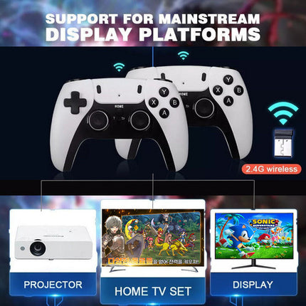 60000+ TV Video Game Stick Retro Gaming Console w/ 2 Wireless Controller 4K HDMI.