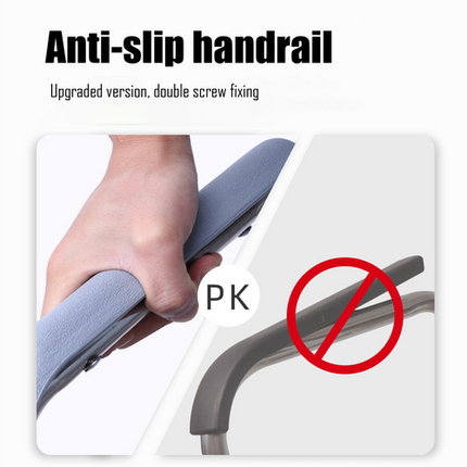 Upgrade 64-74cm Raised Toilet Seat Riser w/ Arms For Elderly Handicap Bathroom.