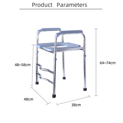 Upgrade 64-74cm Raised Toilet Seat Riser w/ Arms For Elderly Handicap Bathroom.
