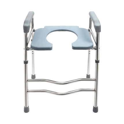 Upgrade 64-74cm Raised Toilet Seat Riser w/ Arms For Elderly Handicap Bathroom.