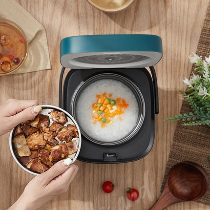 1.2L Mini Rice Cooker Travel Small Non-stick Pot For Cooking Soup Rice Stews.