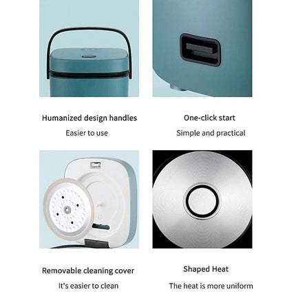 1.2L Mini Rice Cooker Travel Small Non-stick Pot For Cooking Soup Rice Stews.