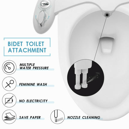 Toilet Bidet Seat Spray Hygiene Water Wash Clean Sanitation Bathroom Attachment.