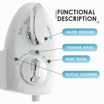Toilet Bidet Seat Spray Hygiene Water Wash Clean Sanitation Bathroom Attachment.