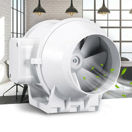 4'' Extractor Fan Duct Hydroponic Inline Exhaust Vent Industrial.