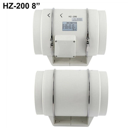 8" Inch Silent Extractor Fan Duct Hydroponic Inline Exhaust Vent Industrial.