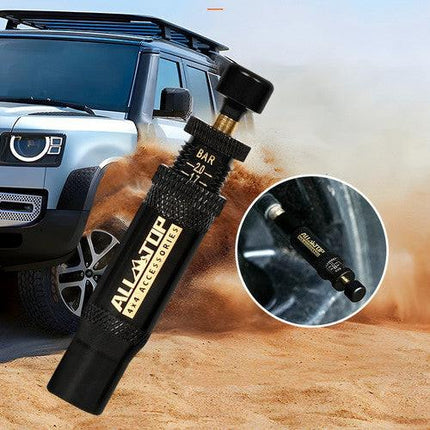 Adjustable Auto-Stop Tire Deflator Valve Kit 10-30 PSI 4PCS Screw-on for Offroad.
