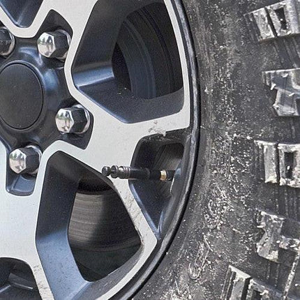 Adjustable Auto-Stop Tire Deflator Valve Kit 10-30 PSI 4PCS Screw-on for Offroad.