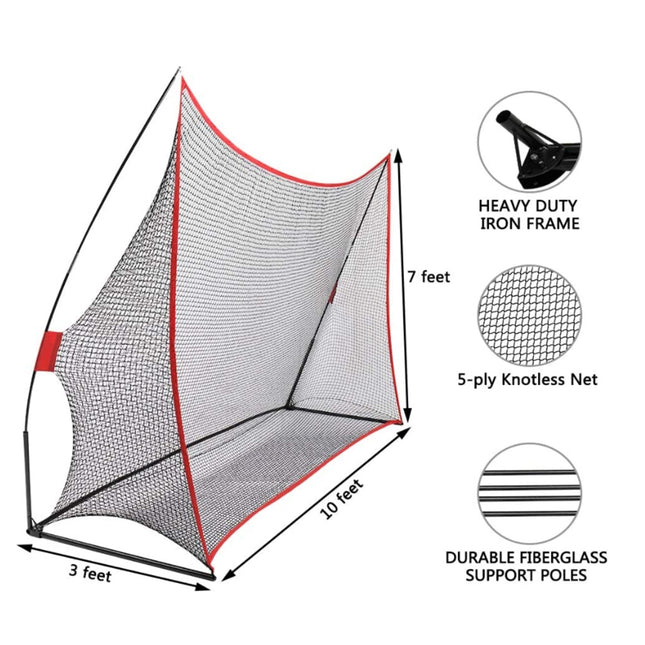 3M Huge Golf Practice Net Portable Hitting Swing Training Net Outdoor +Carry Bag.