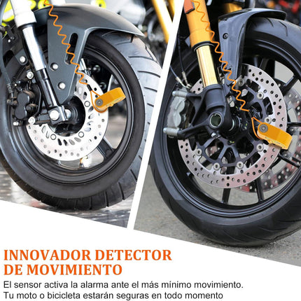 Motorcycle Alarm Disc Lock Motor Bike Brake Security Electric Rotor Bike Lock RED.