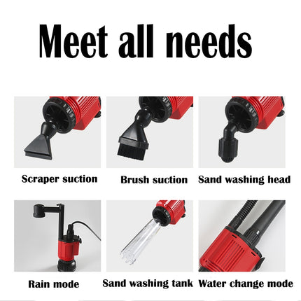 Aquarium Electric Siphon Pump Vacuum Cleaner Fish Tank Clean Water Change Gravel.