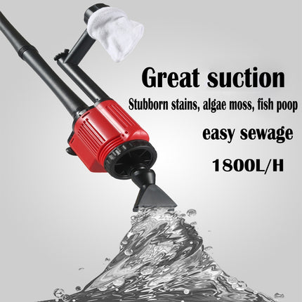 Aquarium Electric Siphon Pump Vacuum Cleaner Fish Tank Clean Water Change Gravel.