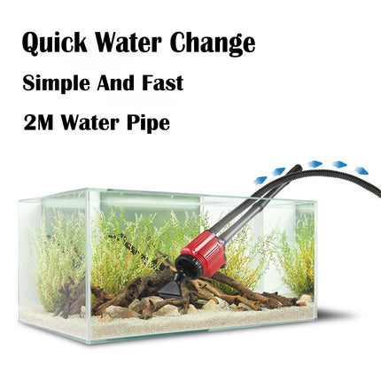 Aquarium Electric Siphon Pump Vacuum Cleaner Fish Tank Clean Water Change Gravel.