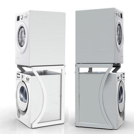 ORIGINAL Dryer Stand Maxi: Portable Dryer Rack Heavy Duty Steel Capacity white for Washer/Dryer/Mini Fridge.