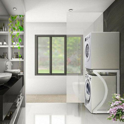 ORIGINAL Dryer Stand Maxi: Portable Dryer Rack Heavy Duty Steel Capacity white for Washer/Dryer/Mini Fridge.