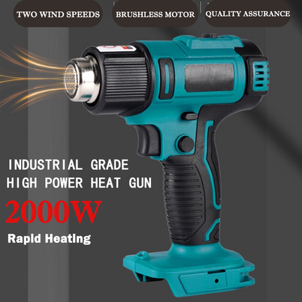 2000W Electric Hot Air Heat Gun with Nozzles Cordless Handheld For Makita 18V AU.