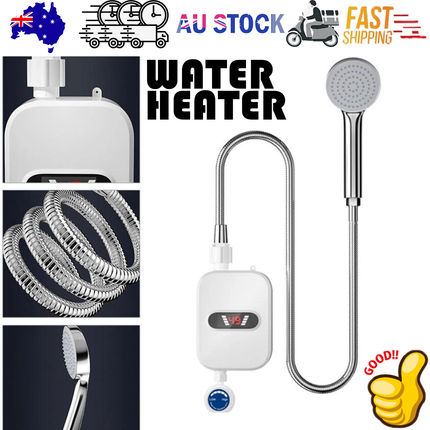 Mini Electric Instant Tankless Hot Water Heater Under Sink Shower Water System.