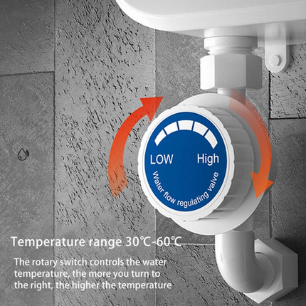 Mini Electric Instant Tankless Hot Water Heater Under Sink Shower Water System.