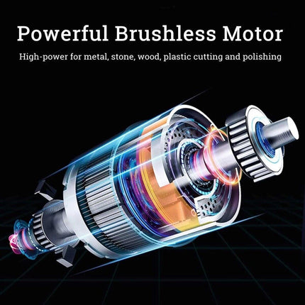 Brushless Cordless Angle Grinder With 2x Li-ion Battery Charger 125mm Combo Kit.