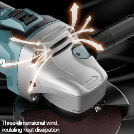 Brushless Cordless Angle Grinder With 2x Li-ion Battery Charger 125mm Combo Kit.