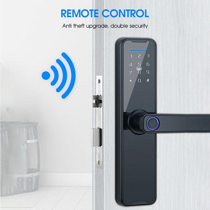 Digital Smart Door Lock Fingerprint APP Key Card Password Electronic Home Lock.